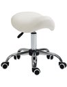HOMCOM Cosmetic Stool 360° Rotate Height Adjustable Salon Chair, Cream 503-020V70CW