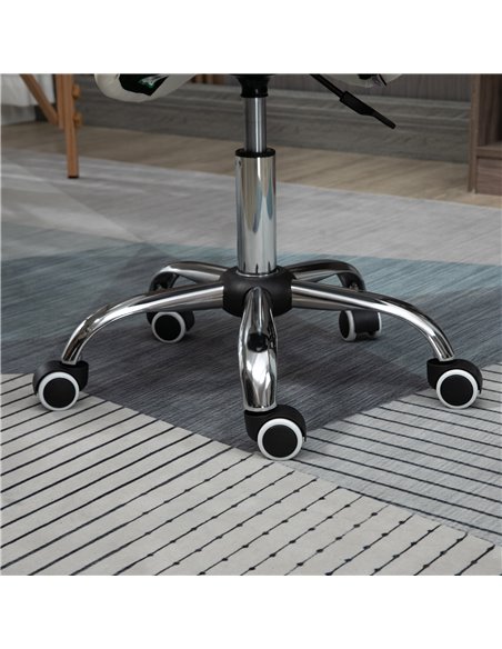 HOMCOM Cosmetic Stool 360° Rotate Height Adjustable Salon Massage Spa Chair Hydraulic Rolling Faux Leather Saddle Stool, Cream 5 - pic 71385 | FastDaddyshop