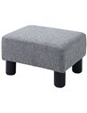 HOMCOM Linen Fabric Footstool Ottoman, Cube Design, with 4 Plastic Legs, Compact and Versatile, Grey 833-666V74GY