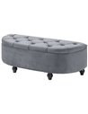 HOMCOM Semi-Circle Bed End Bench Ottoman, Dark Grey 831-410V70CG