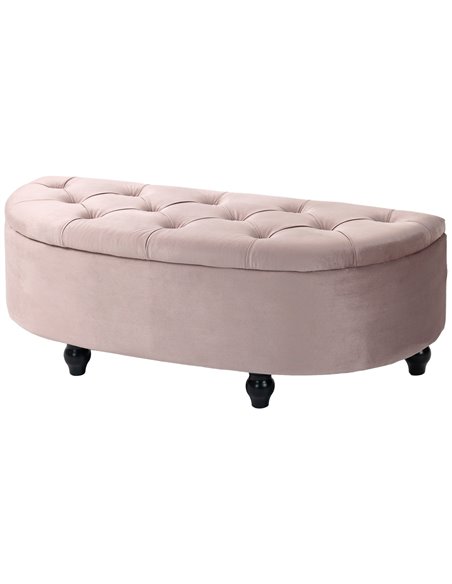 HOMCOM Semi-Circle Bed End Bench Ottoman, Pink 831-410V70PK - pic 71557 | FastDaddyshop