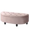 HOMCOM Semi-Circle Bed End Bench Ottoman, Pink 831-410V70PK