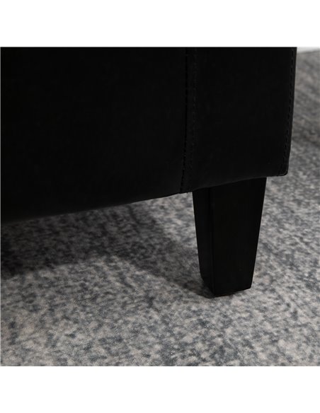 HOMCOM Ottoman Storage Bench, PU Leather Chest with Tufted Lid, Versatile Flip Top, 92L x 40W x 40H cm, Black 838-022V71BK - pic 71610 | FastDaddyshop