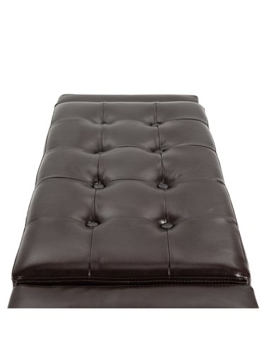 HOMCOM Storage Ottoman Bench, PU Leather, Tufted Design, Flip Top, 92x40cm, Versatile Use, Brown 838-022V71DR