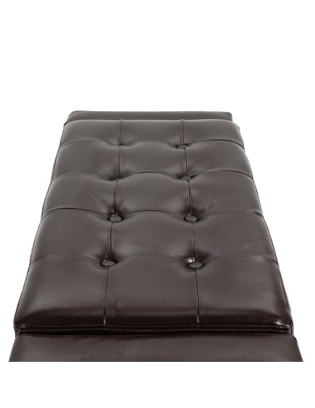 HOMCOM Storage Ottoman Bench, PU Leather, Tufted Design, Flip Top, 92x40cm, Versatile Use, Brown 838-022V71DR - pic 71618 | FastDaddyshop
