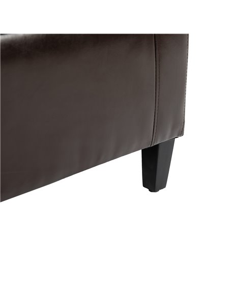 HOMCOM Storage Ottoman Bench, PU Leather, Tufted Design, Flip Top, 92x40cm, Versatile Use, Brown 838-022V71DR - pic 71619 | FastDaddyshop