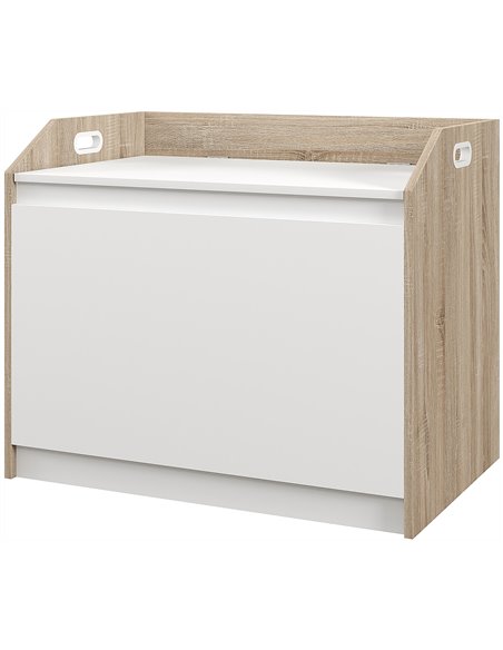 HOMCOM Storage Ottoman, Modern Storage Box with Lift Top, White 838-090V01WT - pic 71638 | FastDaddyshop