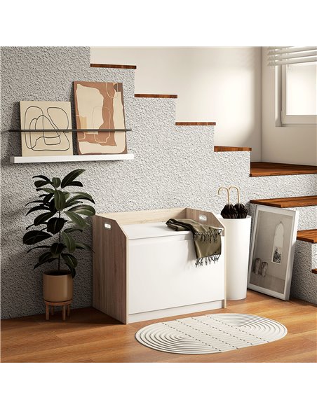HOMCOM Storage Ottoman, Modern Storage Box with Lift Top and Hidden Space for Entryway, Living Room, Play Room, White 838-090V01 - pic 71639 | FastDaddyshop