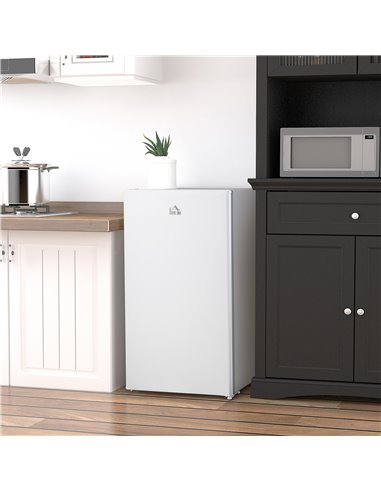 HOMCOM 91 Litre Freestanding Under Counter Fridge with Chiller Box, Reversible Door, Adjustable Thermostat 47.5cm Wide Noise Lev