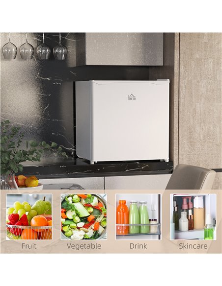 HOMCOM 46L Table Top Fridge, Counter Top Fridge with Chiller Box, Adjustable Temperature, Reversible Door, Mini Fridge for Bedro - pic 71689 | FastDaddyshop