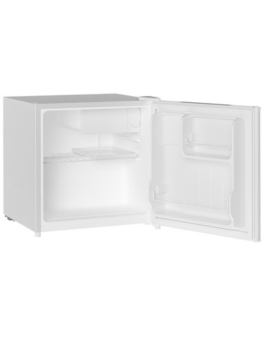 HOMCOM 46L Table Top Fridge, Counter Top Fridge with Chiller Box, Adjustable Temperature, Reversible Door, Mini Fridge for Bedro