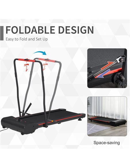 HOMCOM Foldable Walking Machine Treadmill 1-6km/h with LED Display & Remote Control Exercise Fitness for Home Office A90-224V70 - pic 71749 | FastDaddyshop