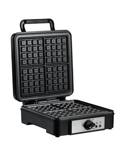 HOMCOM Waffle Maker 4 Slice Iron Machine with Adjustable Temperature, Deep Cooking Plates, Non-stick, 1200W, Black 800-135V70