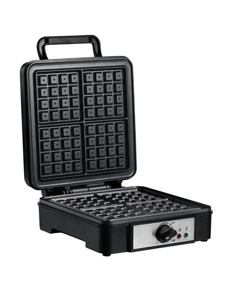 HOMCOM Waffle Maker 4 Slice Iron Machine with Adjustable Temperature, Deep Cooking Plates, Non-stick, 1200W, Black 800-135V70 - pic 71773 | FastDaddyshop