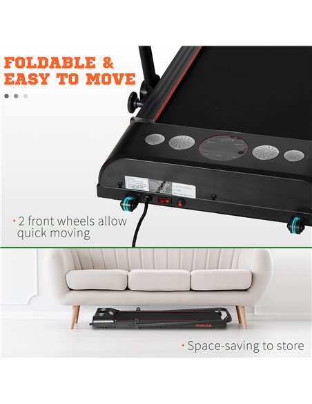 HOMCOM Folding Walking Treadmill for Home, Office, Fitness Studio, Training Room Aerobic Walking Exercise Machine LED Display A9 - pic 71785 | FastDaddyshop