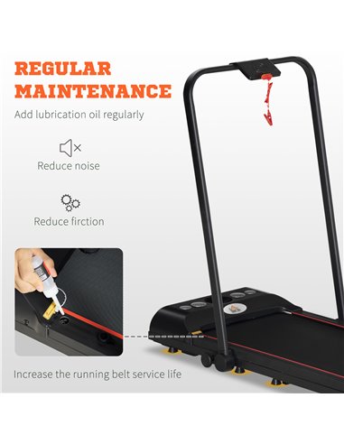 HOMCOM Folding Walking Treadmill for Home, Office, Fitness Studio, Training Room Aerobic Walking Exercise Machine LED Display A9