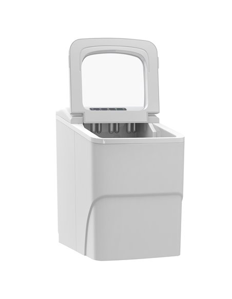 HOMCOM Bullet Ice Cube Maker Portable, Automatic Cleaning, 9 Cubes per 8 Minutes, Visible Window, White 800-063V70WT - pic 71809 | FastDaddyshop