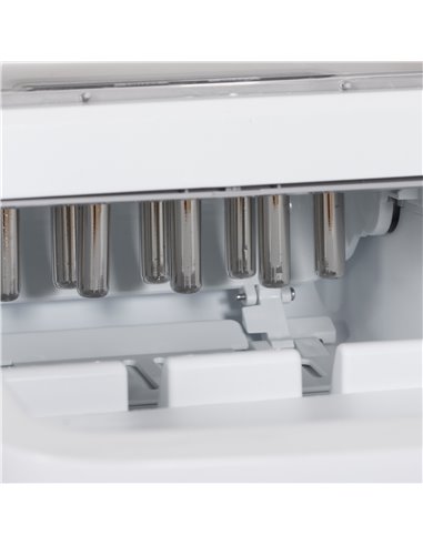 HOMCOM Bullet Ice Cube Maker Portable, Automatic Cleaning, 9 Cubes per 8 Minutes, Visible Window, White 800-063V70WT