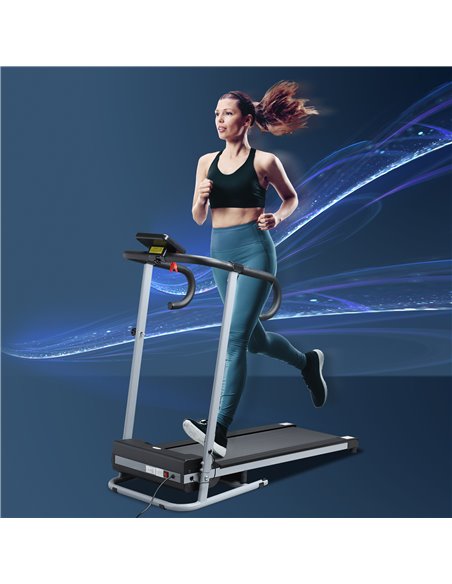 HOMCOM 10km/h Unisex Electric Treadmill, Folding Indoor Cardio Treadmill, 1.25HP Motorised Running Jogging Walking Machine, w/ 3 - pic 71835 | FastDaddyshop