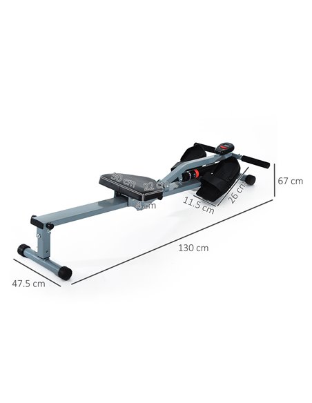 HOMCOM Rowing Machine W/ Monitor A91-048 - pic 71865 | FastDaddyshop
