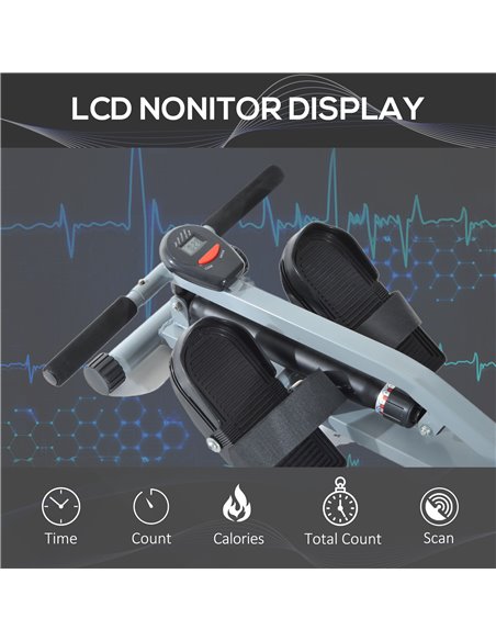 HOMCOM Rowing Machine W/ Monitor A91-048 - pic 71867 | FastDaddyshop