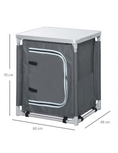 Outsunny 2-Shelf Camping Cupboard Wardrobe with Carrying Bag