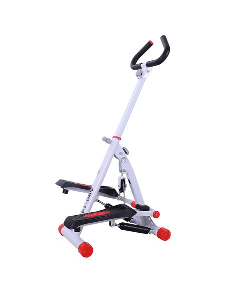 HOMCOM Foldable Stepper with Handle Hand Grip, White-Red A90-148 - pic 71890 | FastDaddyshop