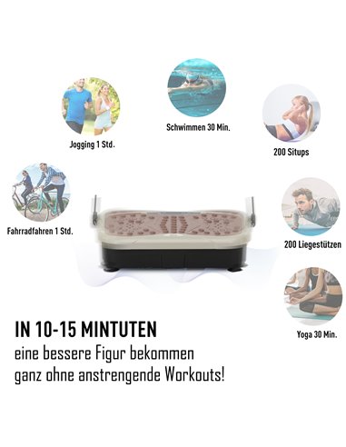 HOMCOM Vibration Plate Machine, 54L x 33W x 14Hcm A90-175V01