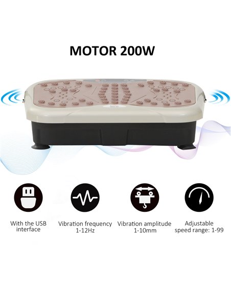 HOMCOM Vibration Plate Machine, 54L x 33W x 14Hcm A90-175V01 - pic 71903 | FastDaddyshop