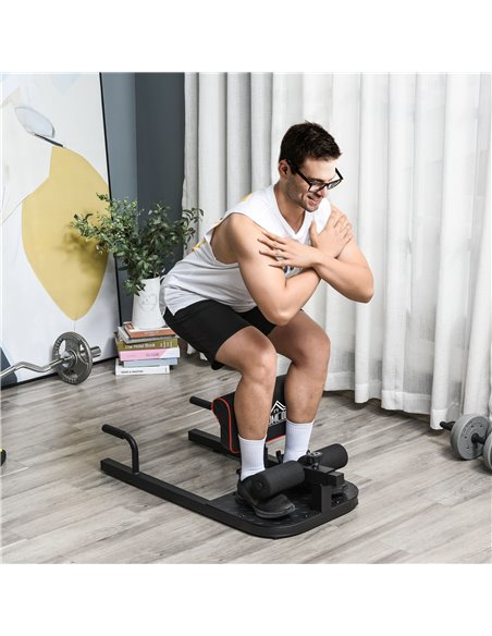 HOMCOM 3-in-1 Padded Push Up Sit Up Deep Sissy Squat Machine Home Gym Work Out Leg Fitness Equipment, Black A91-069 - pic 71909 | FastDaddyshop
