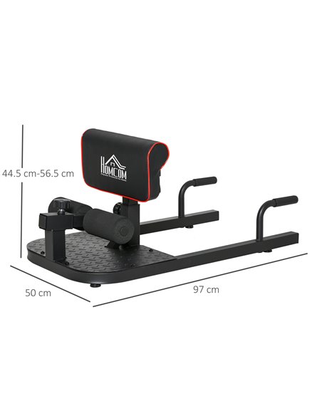 HOMCOM 3-in-1 Padded Push Up Sit Up Deep Sissy Squat Machine Home Gym Work Out Leg Fitness Equipment, Black A91-069 - pic 71910 | FastDaddyshop