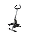 HOMCOM Stepper w/Handle Hand Grip Workout Fitness Machine For Fitness Aerobic Exercise Home Gym Grey A90-147GY
