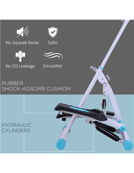 HOMCOM Stepper w/Handle Hand Grip Workout Fitness Machine For Fitness Aerobic Exercise Home Gym A90-147 - pic 71959 | FastDaddyshop