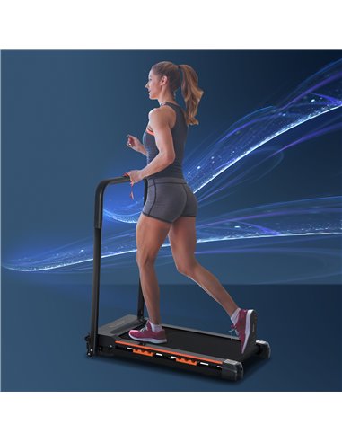 HOMCOM Electric Motorized Treadmill Walking Machine Foldable - 0.5hp | 1 to 6 km/h | Indoor Fitness Exercise Gym w / Remote Cont