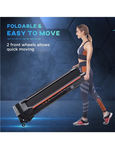 HOMCOM Electric Motorized Treadmill Walking Machine Foldable - 0.5hp | 1 to 6 km/h | Indoor Fitness Exercise Gym w / Remote Cont - pic 71967 | FastDaddyshop