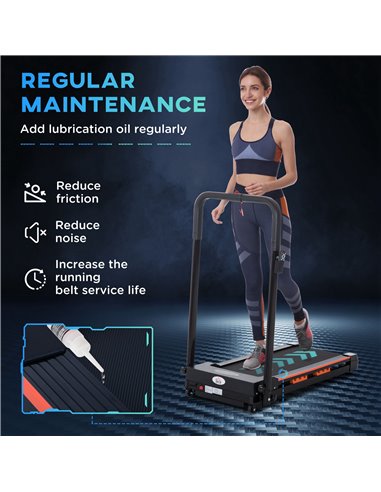HOMCOM Electric Motorized Treadmill Walking Machine Foldable - 0.5hp | 1 to 6 km/h | Indoor Fitness Exercise Gym w / Remote Cont