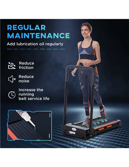 HOMCOM Electric Motorized Treadmill Walking Machine Foldable - 0.5hp | 1 to 6 km/h | Indoor Fitness Exercise Gym w / Remote Cont - pic 71968 | FastDaddyshop