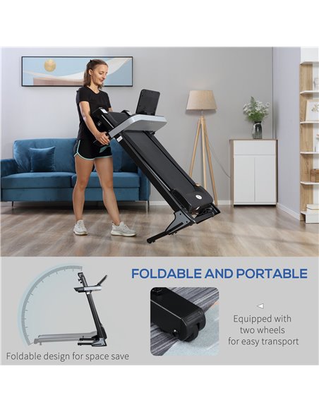 HOMCOM Folding Treadmill for Home Motorised Running Machine w/ LCD Display Black A90-211V70 - pic 71975 | FastDaddyshop