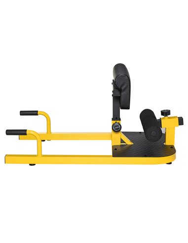HOMCOM 3-in-1 Padded Push Up Sit Up Deep Sissy Squat Machine Home Gym Work Out Leg Fitness Equipment, Yellow A91-069YL
