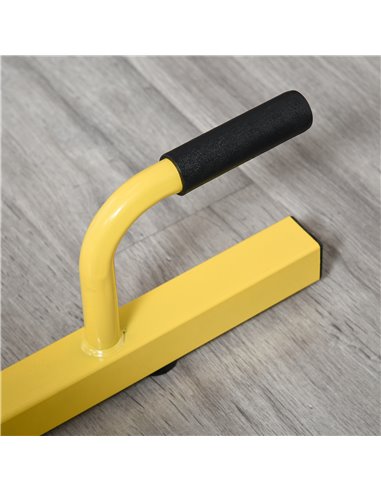 HOMCOM 3-in-1 Padded Push Up Sit Up Deep Sissy Squat Machine Home Gym Work Out Leg Fitness Equipment, Yellow A91-069YL