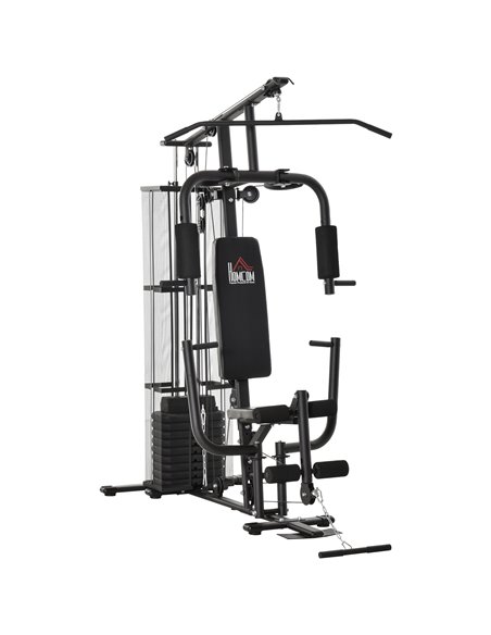 HOMCOM Multifunction Home Gym System Weight Training Exercise, Black A91-134BK - pic 71998 | FastDaddyshop