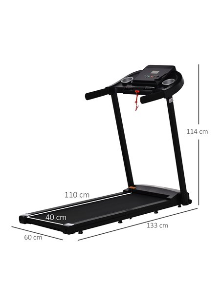 HOMCOM 1.5HP Treadmill, 12km/h Electric 1.5HP Motorised Running Machine, w/ 12 Programs, LED Display, for Home Gym Indoor Fitnes - pic 72018 | FastDaddyshop