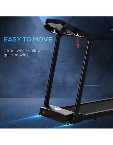 HOMCOM 1.5HP Treadmill, 12km/h Electric 1.5HP Motorised Running Machine, w/ 12 Programs, LED Display, for Home Gym Indoor Fitnes