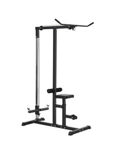 HOMCOM Power Tower Adjustable Pulldown Machine, Black A91-093V01