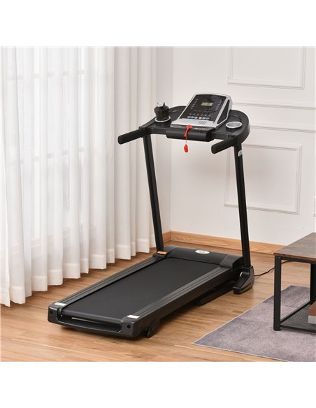 HOMCOM Folding Treadmill Machine Electric Motorised Running Machine 12 Preset Programs w/ LED Display, Drink Holder & Phone Hold - pic 72044 | FastDaddyshop