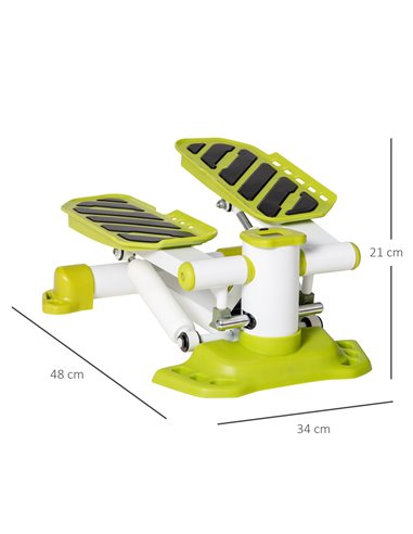 HOMCOM Portable Mini Stepper Exercise Legs Arms Thigh Toner Workout Toning Machine Fitness Stair Steps, White A90-262YL