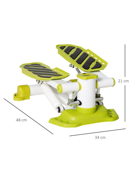 HOMCOM Portable Mini Stepper Exercise Legs Arms Thigh Toner Workout Toning Machine Fitness Stair Steps, White A90-262YL - pic 72054 | FastDaddyshop