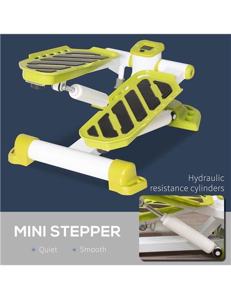 HOMCOM Portable Mini Stepper Exercise Legs Arms Thigh Toner Workout Toning Machine Fitness Stair Steps, White A90-262YL - pic 72058 | FastDaddyshop