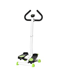 HOMCOM Adjustable Stepper with LCD Screen & Handlebars, White A90-263WT