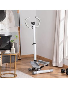 HOMCOM Adjustable Twist Stepper with LCD Screen, White A90-279WT 2